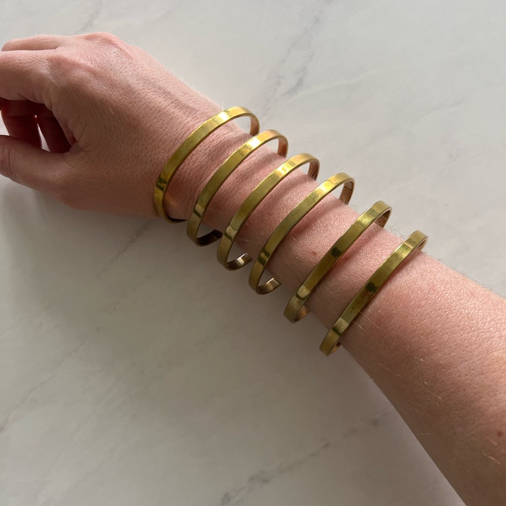 CHIC BRASS “TORI” SIX-TIERED CUFF BRACELET